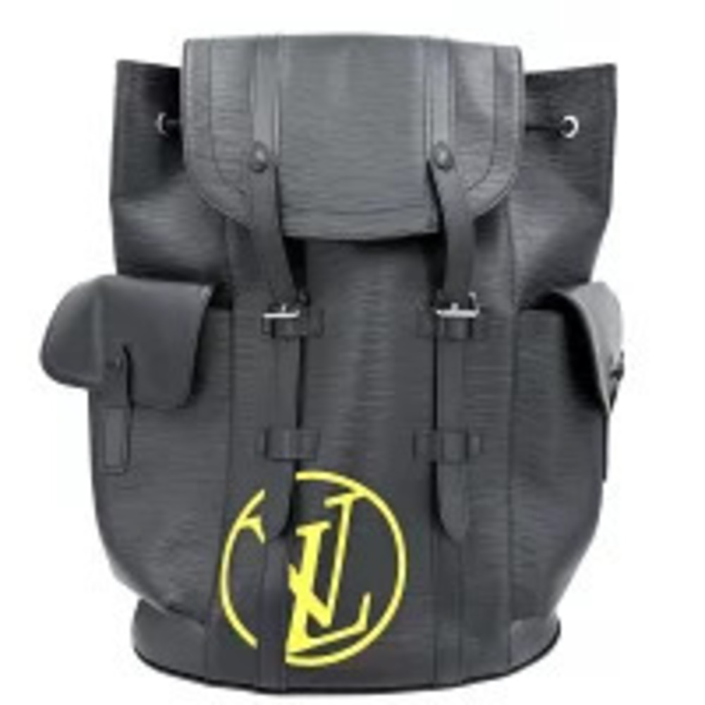 Louis Vuitton Christopher Backpack Rucksack LV Circle Epi Leather Black
